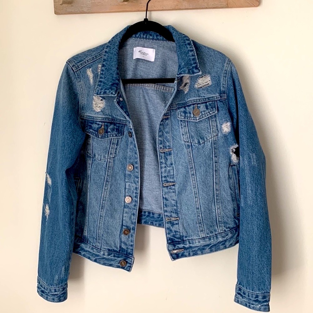 KanCan distressed Jean jacket NWOT